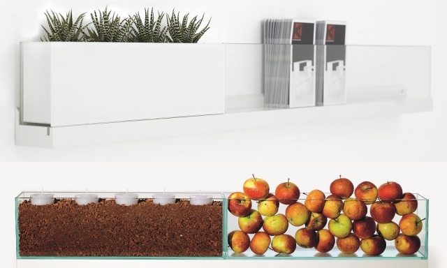 design blomsterlåda fram väggmontering bord ljus äpplen