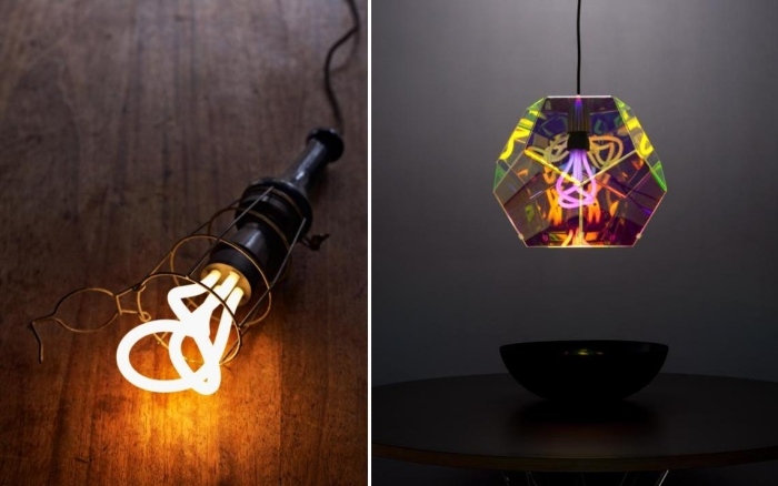 Design-energibesparande lampor-krökt-form-lampskärm-spel av färger