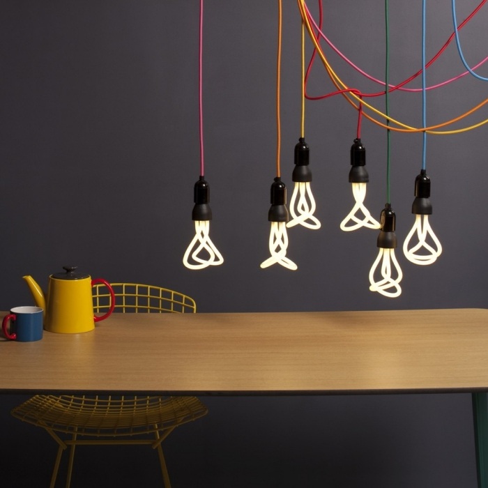 Design-energibesparande lampor-plumen-formligt-effektiv-hängande-lampor-färgade-kablar