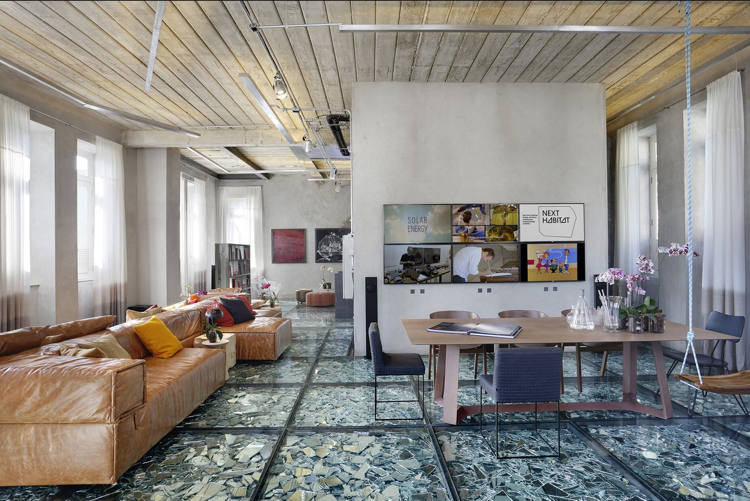 Design golv-spegelskärmar-modern-interiör-vardagsrum-matsal