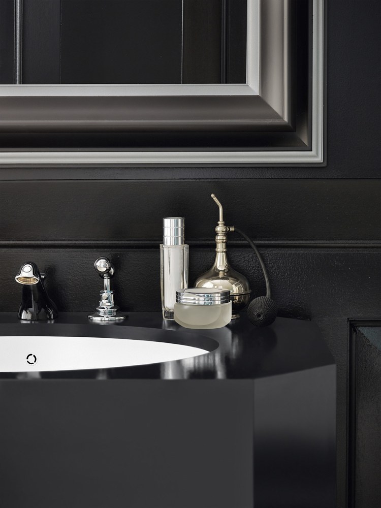 design handfat badrum svart chica tillbehör krom