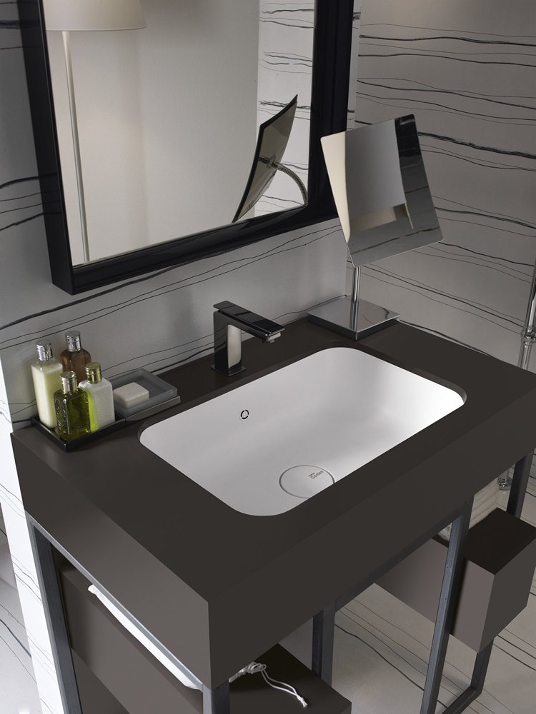 design handfat badrum modern rektangulär svart funktionell liten