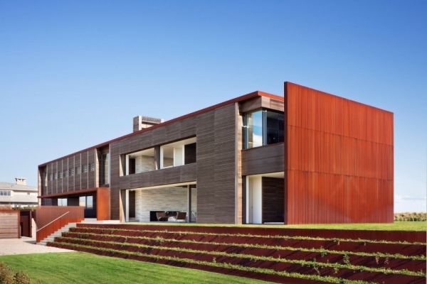 sagaponack fritidshus arkitektur träelement fasad