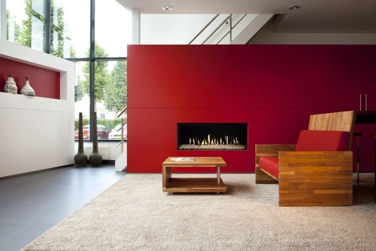 design-spis-tegel-bilder-modern-gas-röd-vägg-trä-möbel-matta