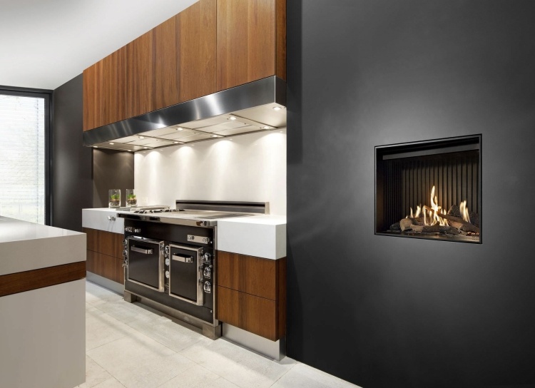 design-spis-tegel-bilder-modern-gas-öppet-kök-trä-svart