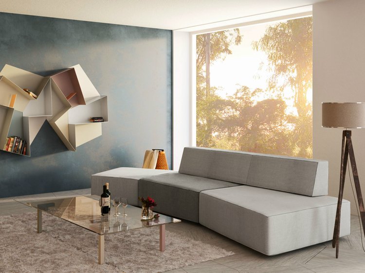 design-soffa-modern-grå-klädsel-geometrisk-slide