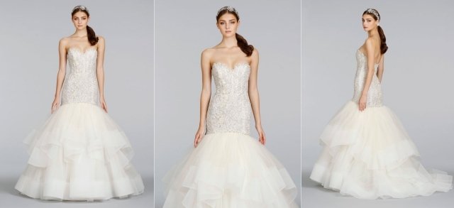 lazaro-2014-bröllopsklänning-vit-axelfri-lång-topp-flerskiktad kjol