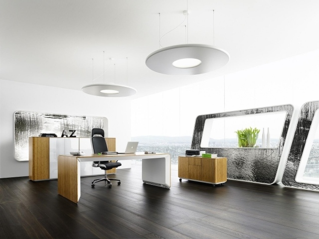 designer boss möbler trä vita moderna kontorsmöbler