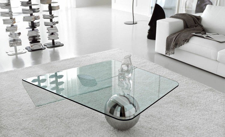 Soffbord glas metall form moderna atmosfär vardagsrum