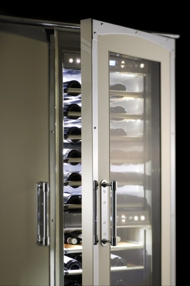 dryckskylskåp rostfritt stål köksdesign av officine gullo