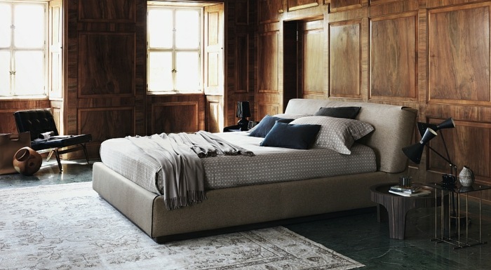 designerinredning av flou klassisk modern säng italiensk