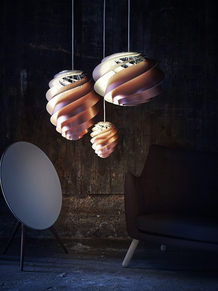 Virvel-designer-hängande-lampor-Le-Klint-koppar-idéer-vardagsrum-dekorera