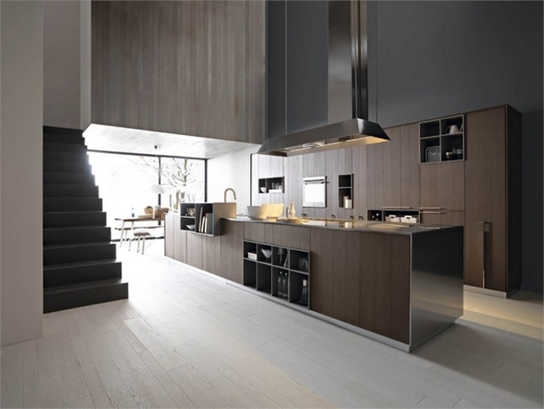 köketrappa ö trendig design italiensk grå väggfärg