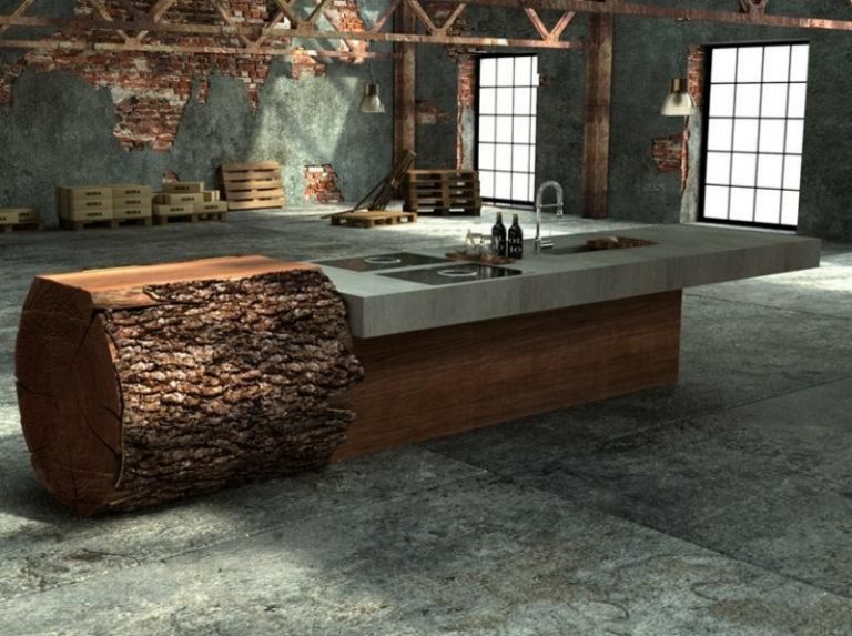 designer-kök-betong-element-äkta-trä-träd-stam-maskinbearbetade-för-hand-werkhaus