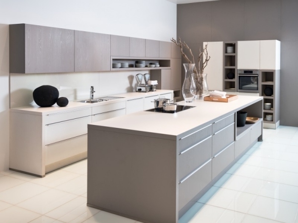 ljusa färger nyanser modern köksdesign av nolte