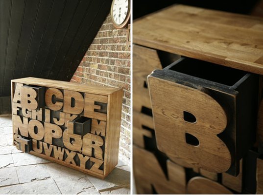 designer byråer gjorda av trä alfabetet kent och london