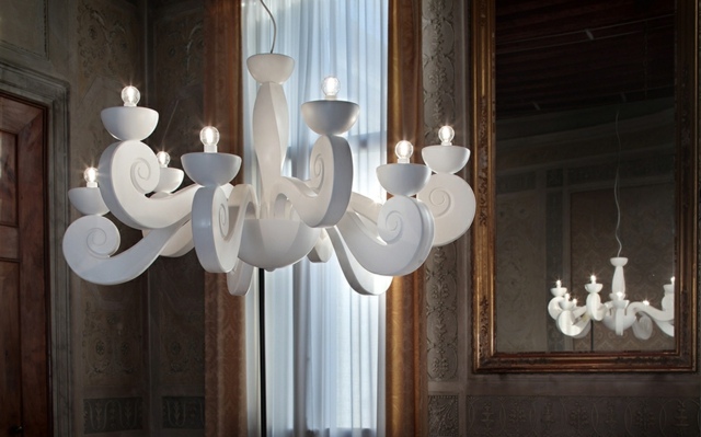 moderna designlampor italien vit färgkrona LED