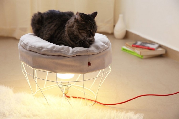 Designmöbler kattägare-golvlampa-klädsel-sovplats-katt