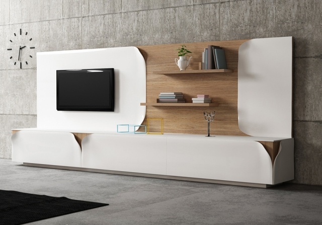 vardagsrum designermöbler-slap-levande vägg-vit-trä-modern
