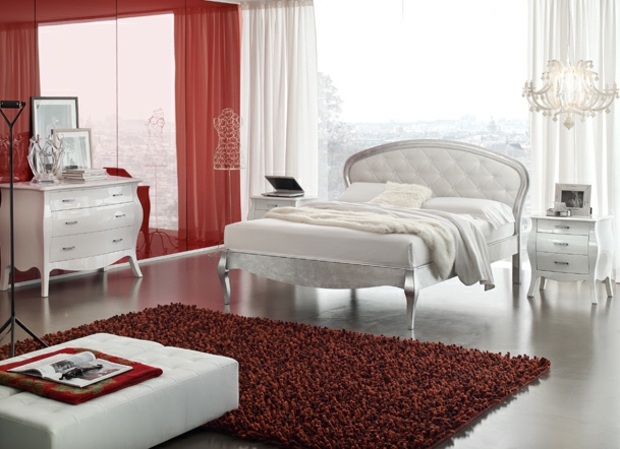 Sovrum väggfärger matta design säng italienska