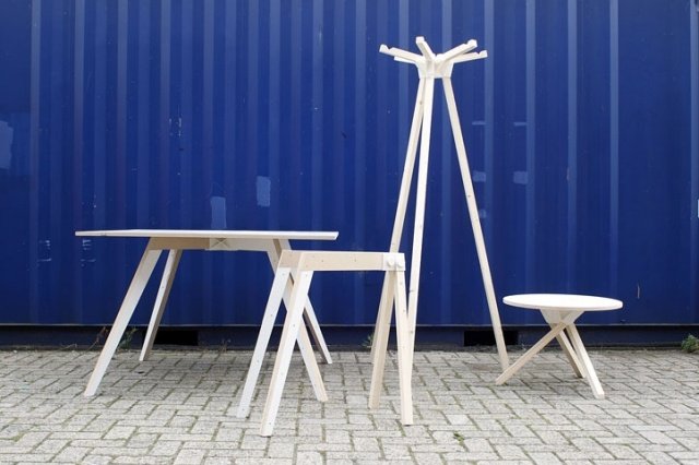 designa möbler klädhängare bord-3D tryckta-plast fästelement
