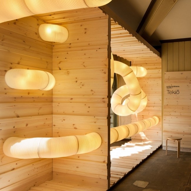 designer papperslampor anthony dickens tekio installation