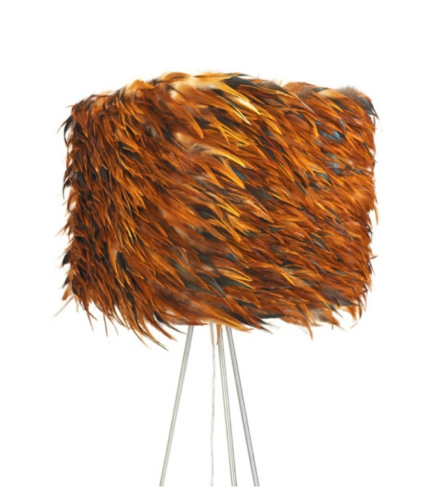 Golvlampa fjäder dekorerad vacker designbelysning