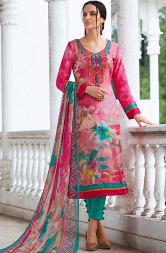 Painettu suunnittelija Salwar Suit Design