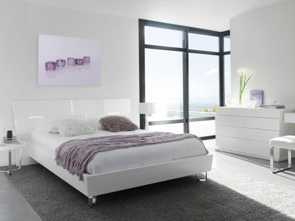 lila färg sovrum sängkläder deco