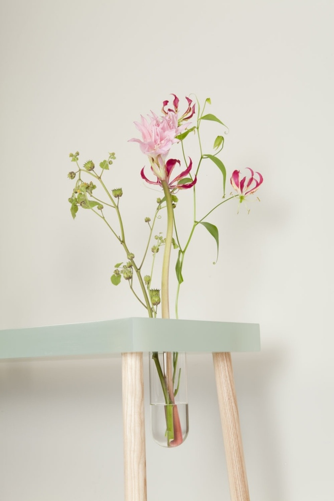 Designer skrivbord-modern design-integrerad blomma vas bordslampa