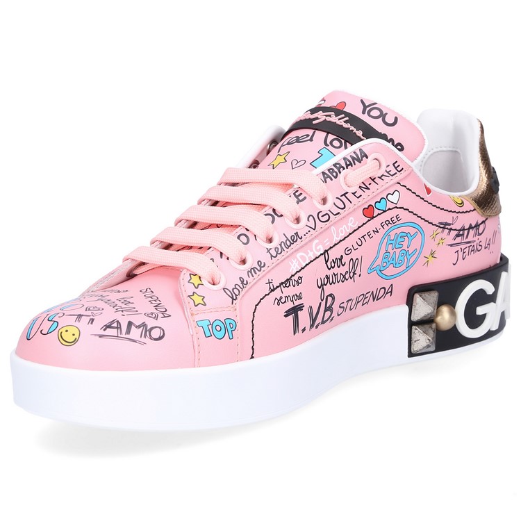 Designer sko trender Dolce Gabanna rosa sneaker serier