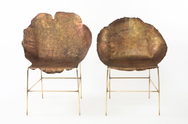 Designer stolar sharon platser träkorn metall material