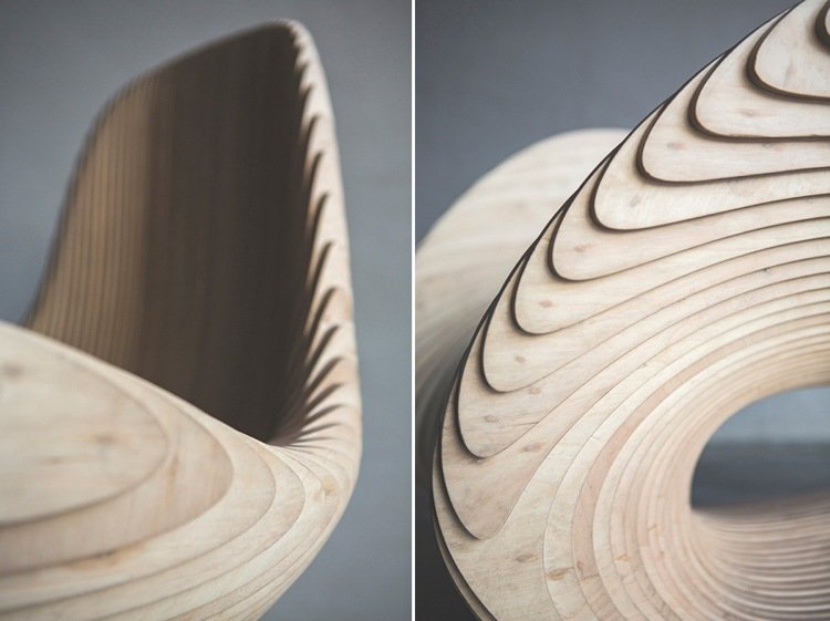 Designer stol björk plywood hög kvalitet utförande