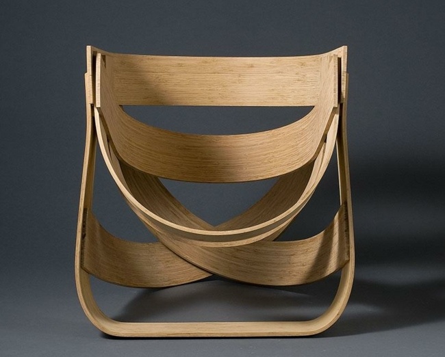 Möbel design stol bambu trä