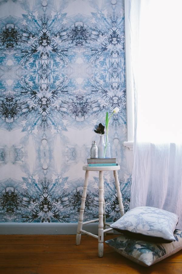 Shibori vägg tapet mönster design traditionell japansk textil konst-inspirerad