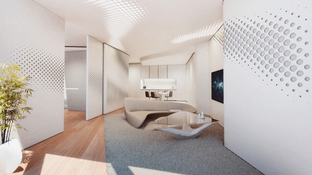 hadid inredning desiger möbler soffa dubai opus office tower