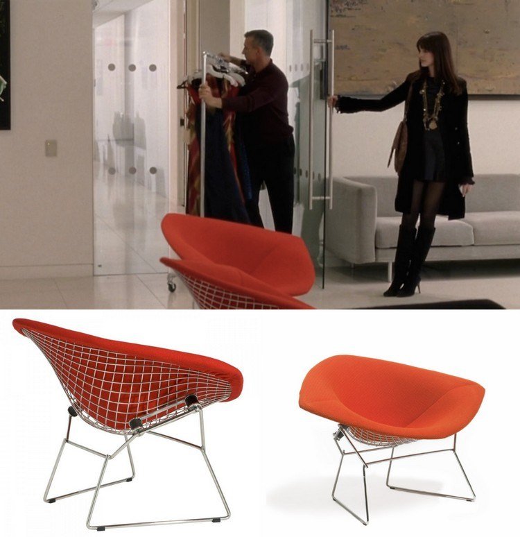 Designklassiker möbler sittplatser-diamant-stol-filigran-metall mesh-sittdynor