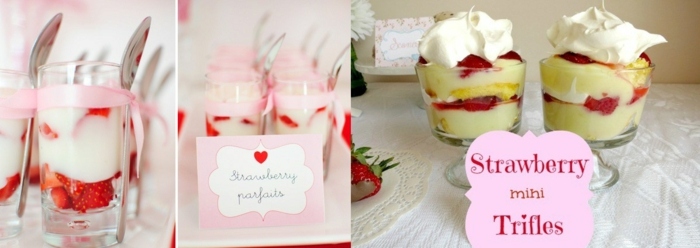 efterrättsbord med jordgubbe tårta sked bröllop