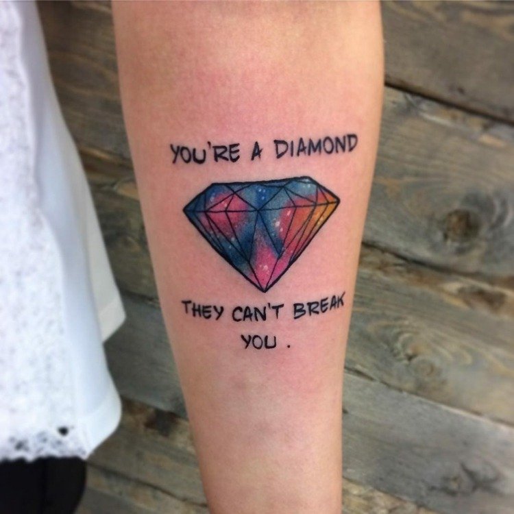 Tatueringar säger idéer små diamant tatueringar för kvinnor