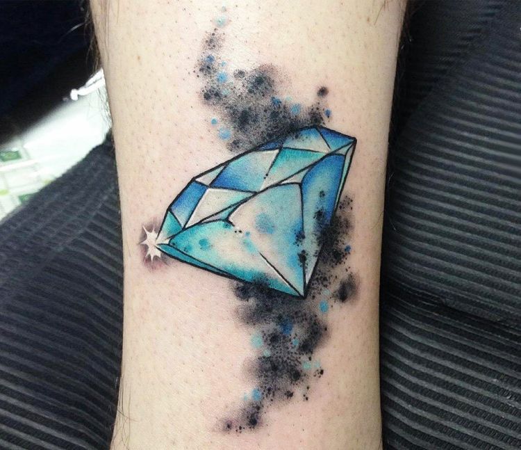 Diamant tatuering handleden små tatueringar för kvinnor
