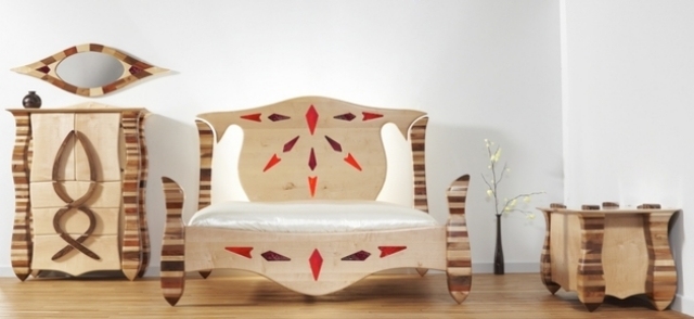 rustika möbler sovrum skulpturala ovanliga möbler