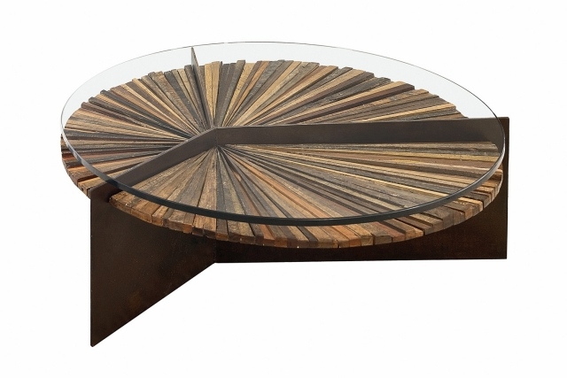 mandala soffbord design trä rund glasskiva