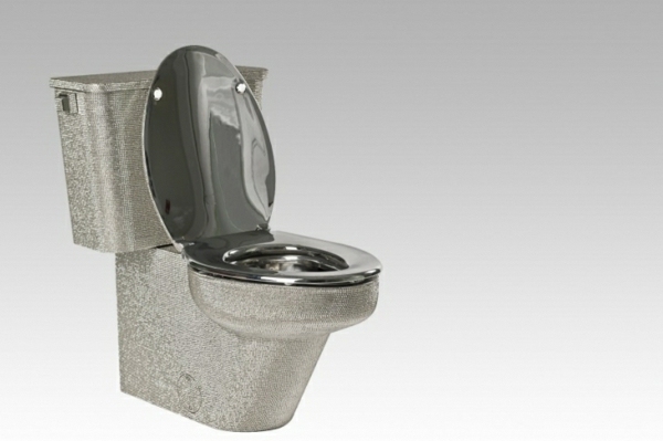 swarowski toalett rostfritt stål lyx