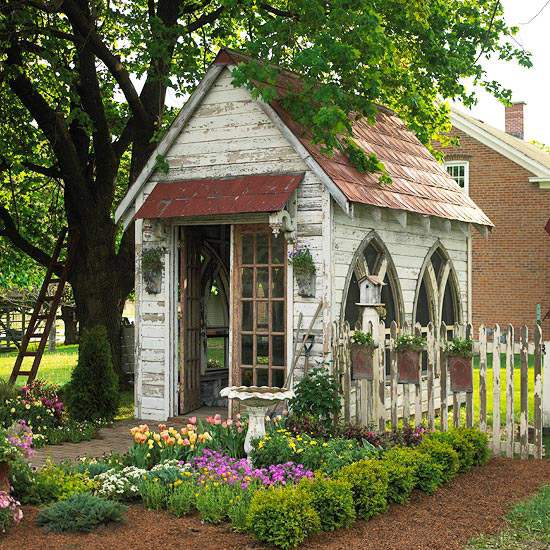 trädgård skjul idéer för mångsidig användning gotiska
