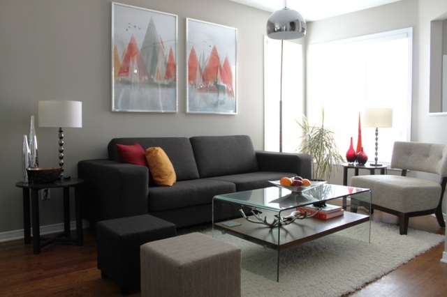 Väggfärgdesignidéer tvåsitsiga soffbilder