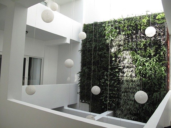 modern design grön vägg som ett arkitektoniskt element