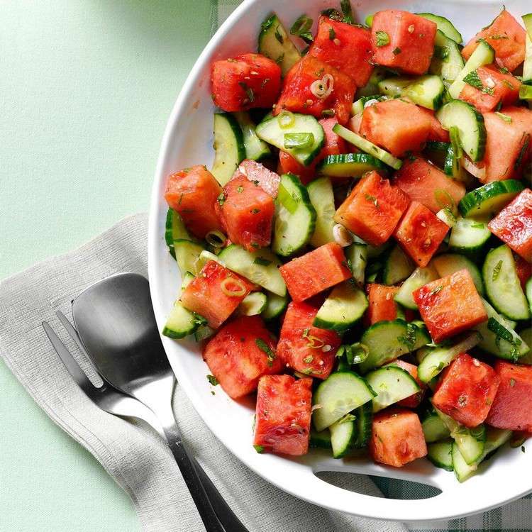 gurka recept sommarsallad vattenmelon gurka