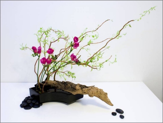 ikebana blommakonstblommor ordnar symbolspecifik betydelse
