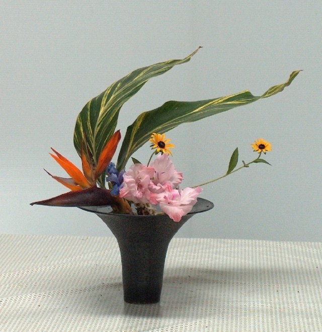 ikebana flower art flera sorter medition levande blommor