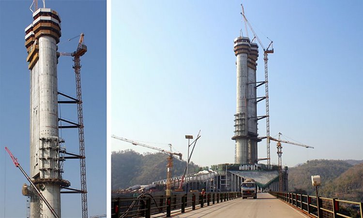 högsta statyn i världen projekt ö flygfoto minnesmärke monument museum stålkonstruktion betongkonstruktion